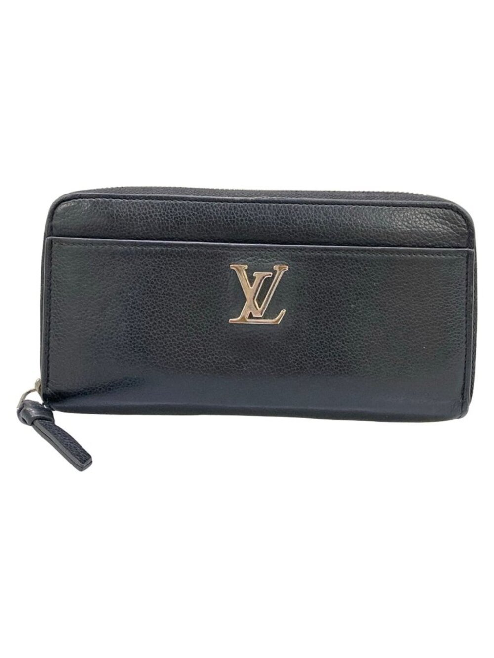 Louis Vuitton Wallet Lockme Zippy Noir Leather Cowhide